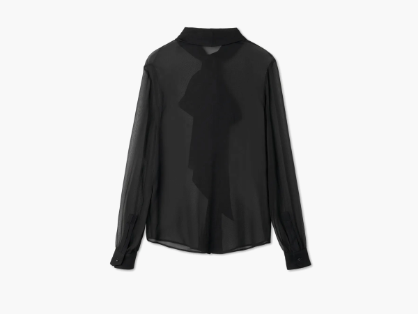 Saint Laurent Crepe Blouse Black  