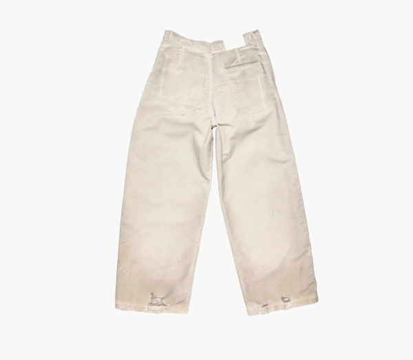 Acne Studios Mended Trousers Regular Fit Light Taupe 