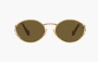 Miu Miu Eyewear Logo Round-frame Sunglasses Gold 