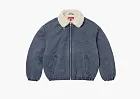 Supreme Faux Shearling Lined Bomber Jacket Navy
