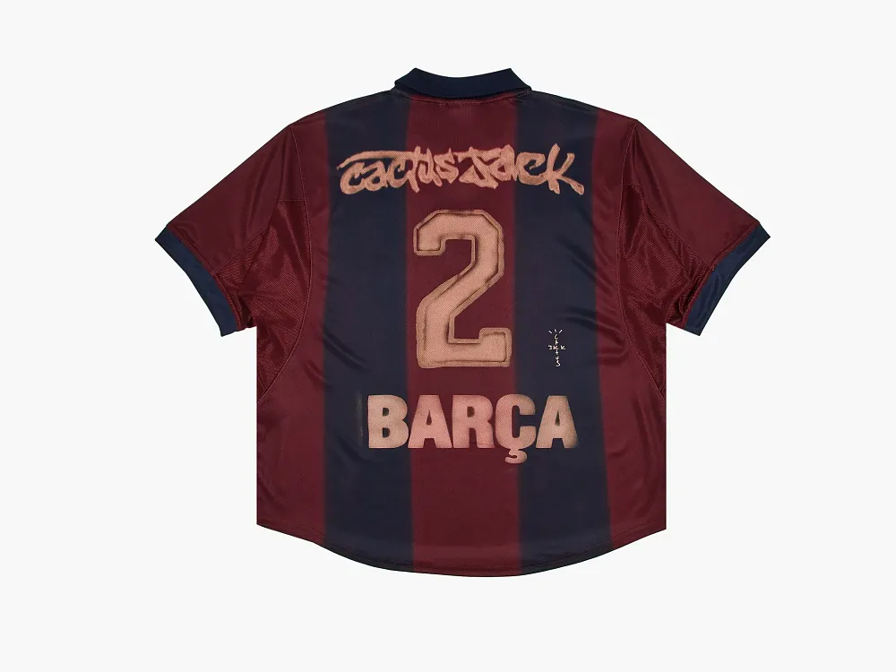 Nike FC Barcelona x Cactus Jack Retro 2000/01 Home Skeleton Jersey Red/Blue