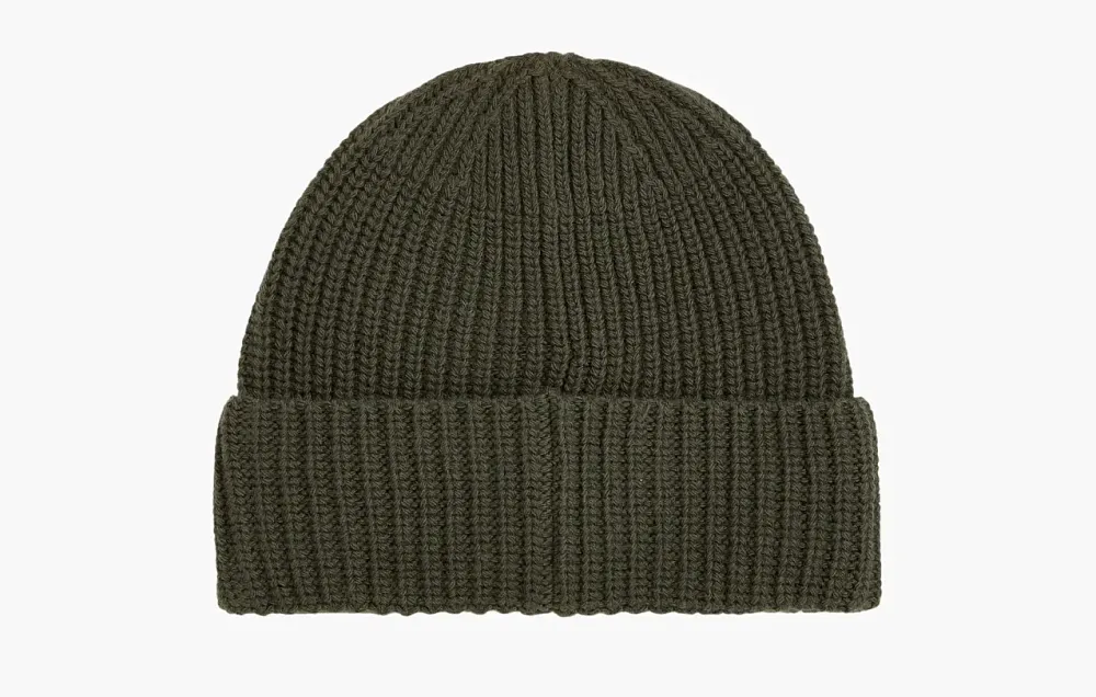  Stone Island Ribbed Beanie Green