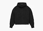 Fear of God Essentials Cable Knit Hoodie Black