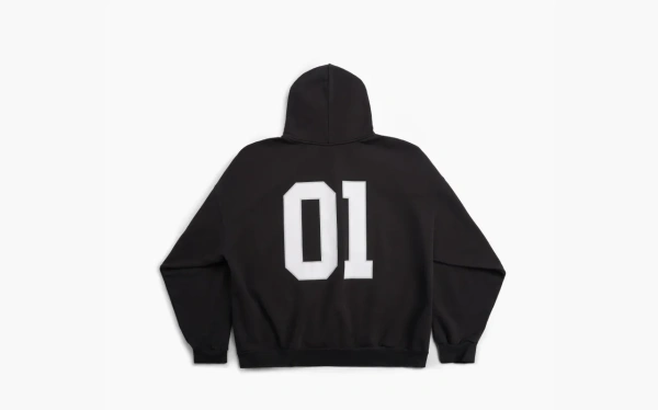 Balenciaga Hoodie Loose Fit Style Black 