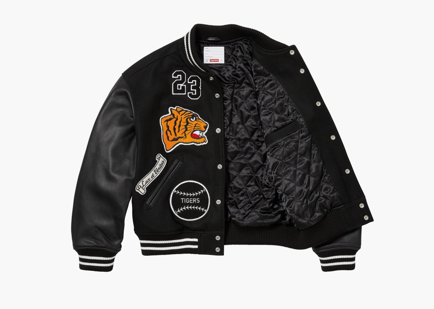 Supreme Tiger Varsity Jacket Black  Supreme Tiger Varsity Jacket Black