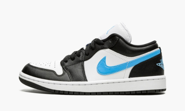 Jordan 1 Low WMNS Black Dark Powder Blue 12W