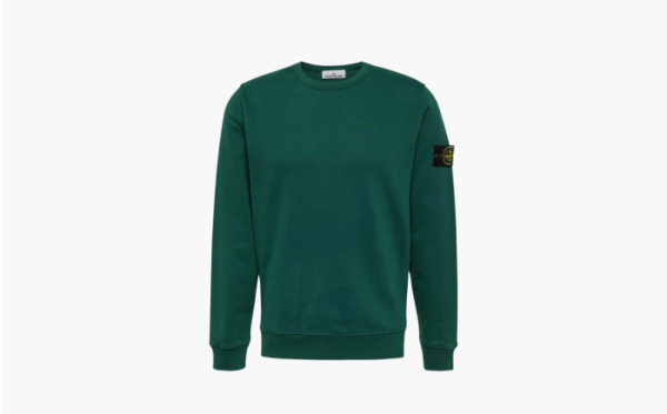 Stone Island Logo-Appliquéd Garment-Dyed Cotton-Jersey Sweatshirt Green 