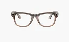 Ray-Ban Meta Wayfarer Sunglasses Warm Stone Clear/Watermelon Red