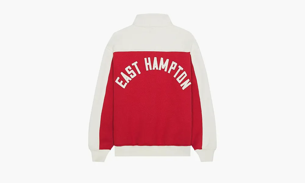 RHUDE Contrast Quarter Zip Varsity Red / Cream