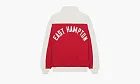 RHUDE Contrast Quarter Zip Varsity Red / Cream