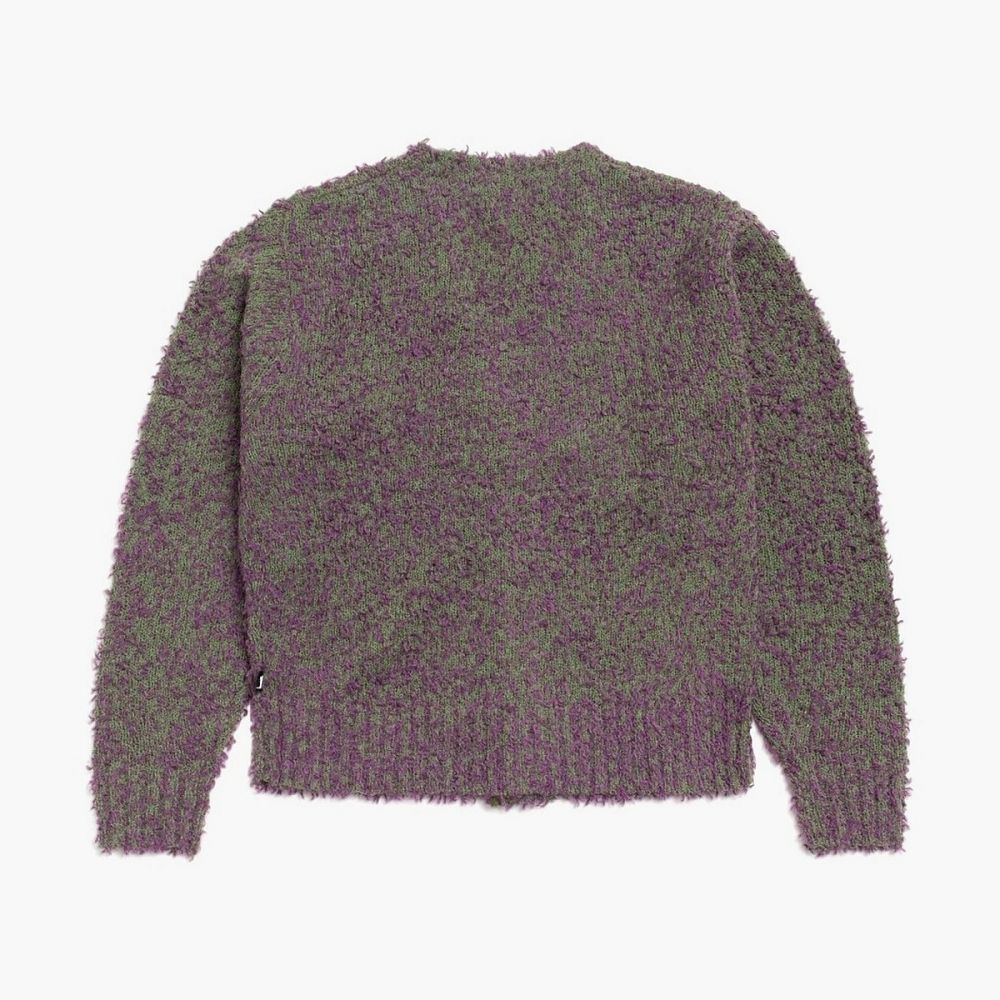 Stussy Textured Cardigan Purple/Green