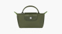 Longchamp Le Pliage Green Handle Pouch "Forest" 