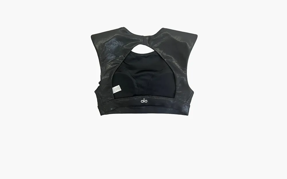 Alo Yoga Super Shine Flash Bra Black