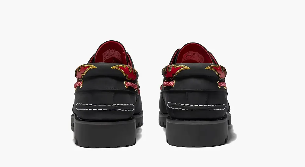 Timberland 3-Eye Lug Handsewn Boat x CLOT Black