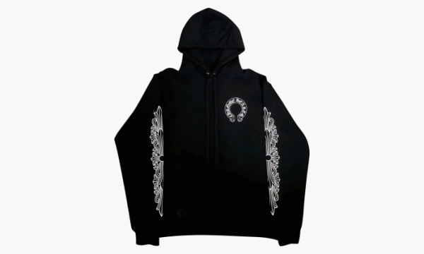 Chrome Hearts Horse Shoe Floral Hoodie Black 