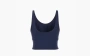 Sporty & Rich Logo-print Cotton Cropped Top Dark Blue 