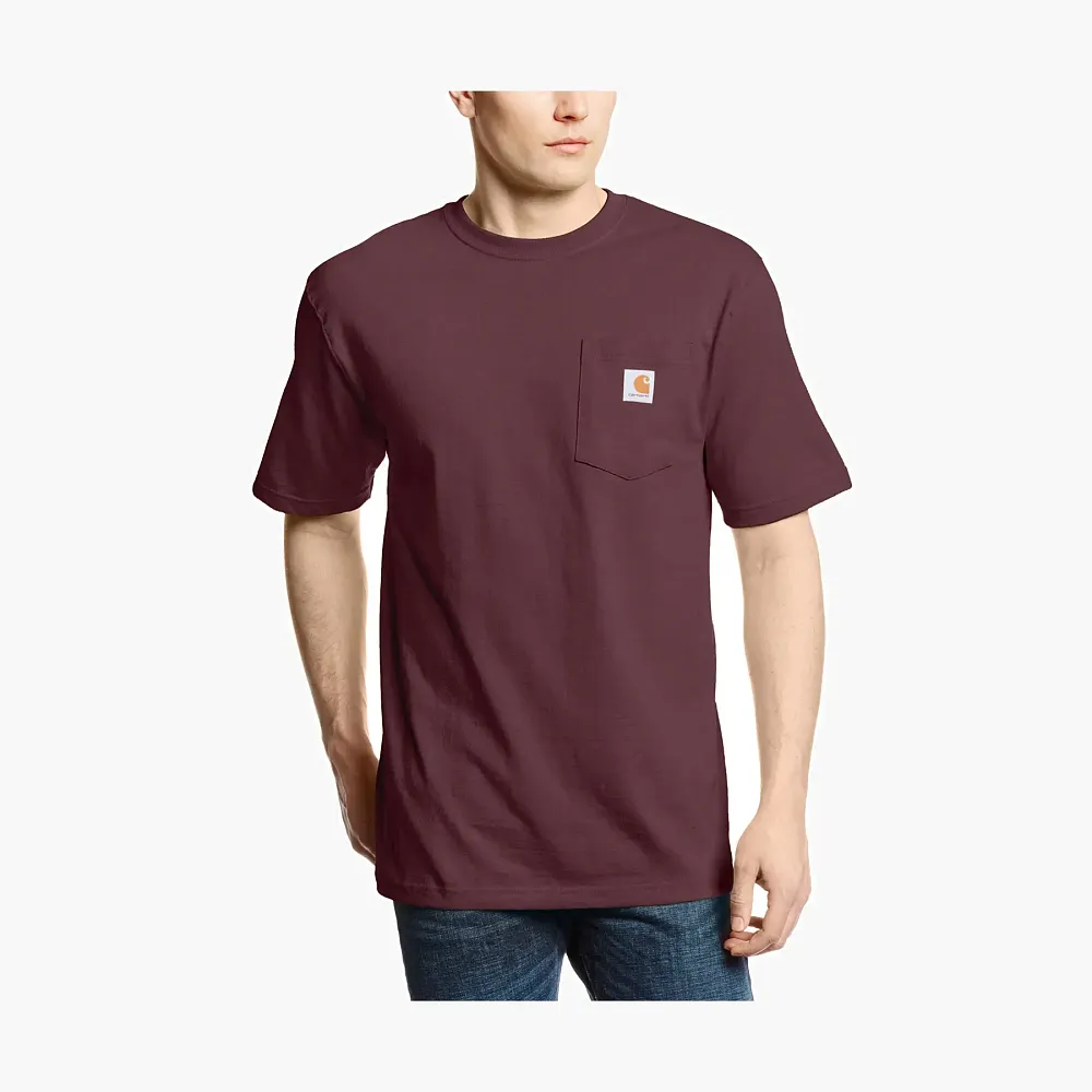 Carhartt K87 Heavyweight Pocket T-Shirt Burgundy