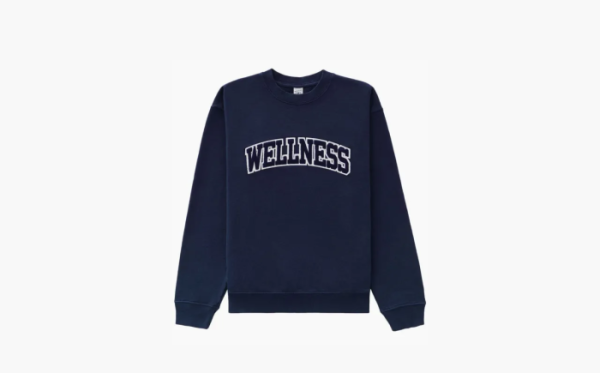 Sporty & Rich Sweater Met Tekst Blue 