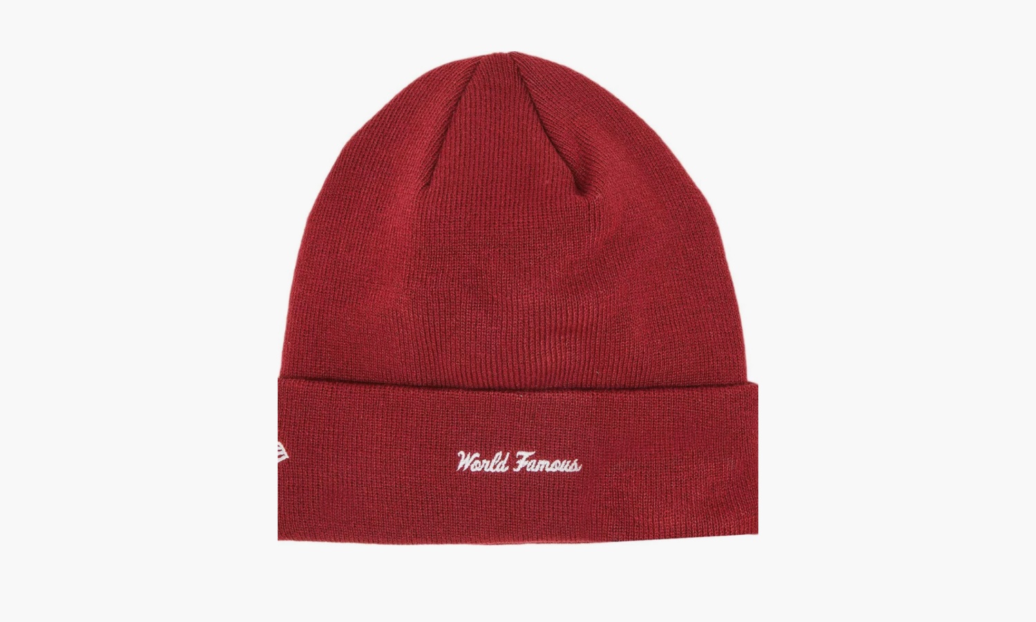 фото Supreme x New Era Box Logo Beanie "Cardinal" (Шапки)-SUP FW22 1101