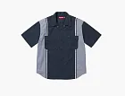 Supreme Reflective Stripe Short-Sleeve Work Shirt Navy
