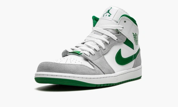 Air Jordan 1 Mid SE Grey / Pine Green / White 