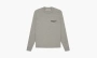 Fear Of God Essentials Long Sleeve Ss22 Tee Dark Oatmeal Logo 