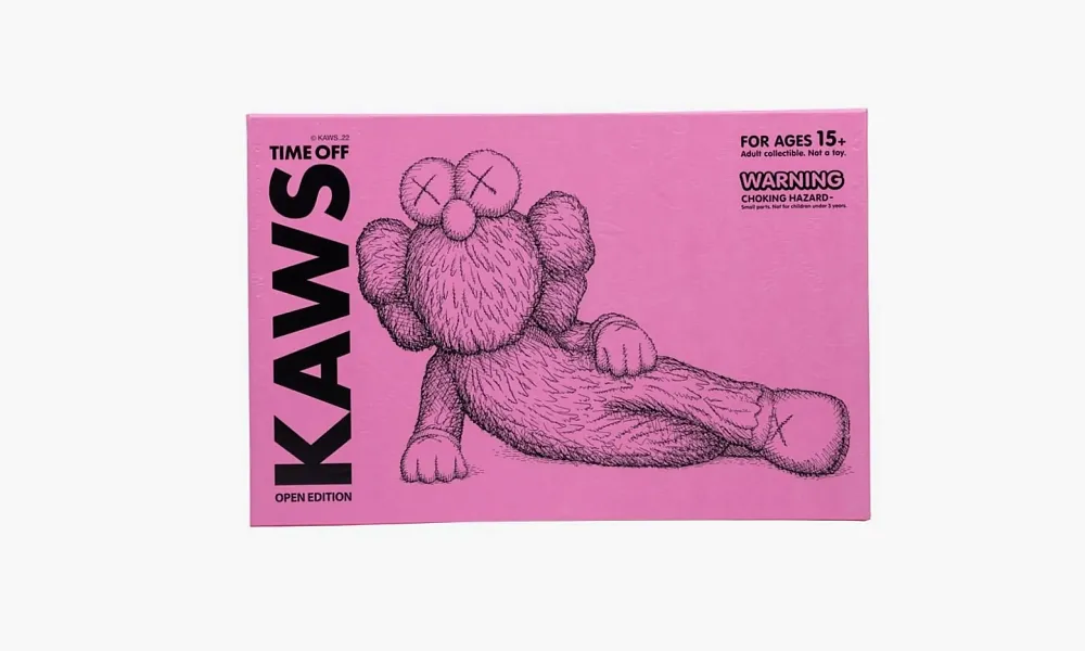 Kaws Time Off Vinyl Figure Pink