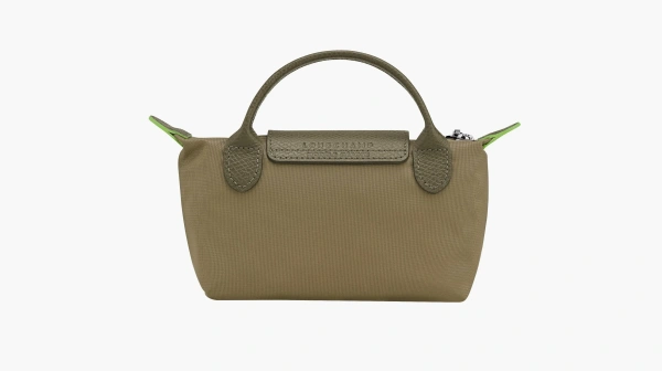 Longchamp Le Pliage Green Handle Pouch Artichoke 