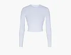 Skims New Vintage Cropped Long Sleeve T-Shirt Periwinkle