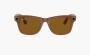 Ray-Ban Smart Glasses Meta Wayfarer Large Shiny Caramel Transparent/Brown Polarized 