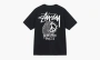 Stussy Peace Hand Pigment Dyed T-shirt Black 