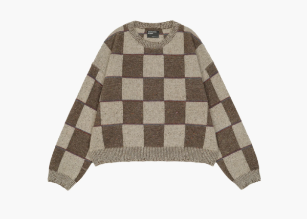 Enfants Riches Déprimés Check Crewneck Sweater Brown/Blue/Red 