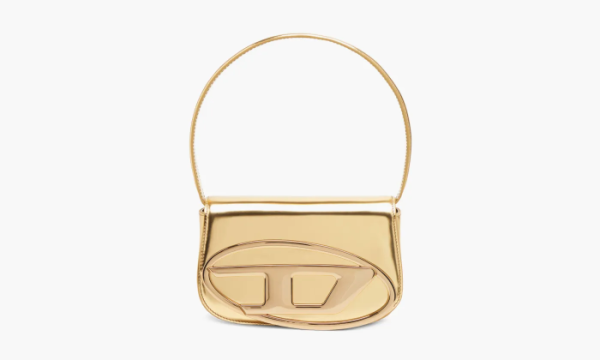 Diesel 1DR Shoulder Bag Mirrored Leather Gold 