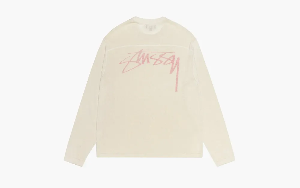 Stussy Lightweight Football Crew Bone