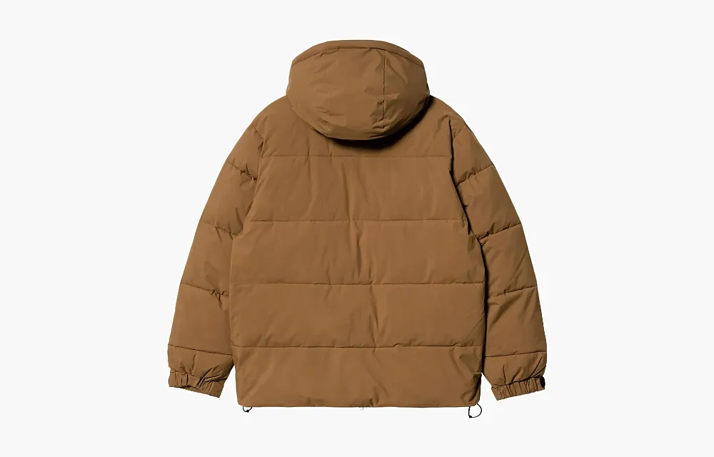 Carhartt WIP Hooded Down Puffer Jacket Brown