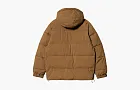 Carhartt WIP Hooded Down Puffer Jacket Brown