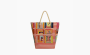  Hermès From My Window Canvas Beach Bag Handbag "Orange & Multicolor" 