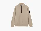 Stone Island Organic Cotton Fleece Half-Zip Sweatshirt Desert