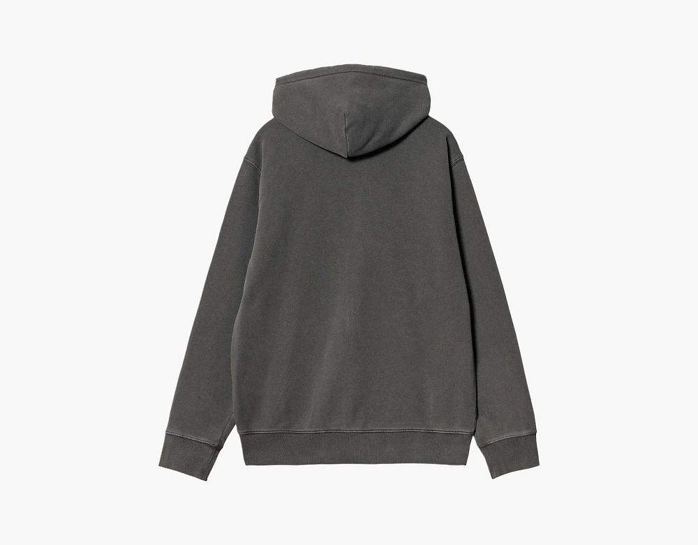 Carhartt WIP Hooded Duster Script Zip Jacket Washed Grey