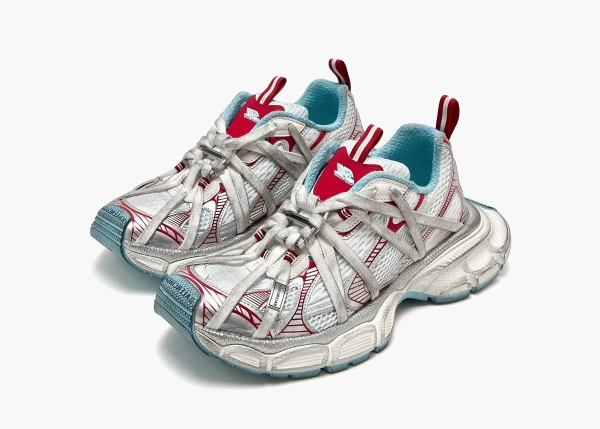 Balenciaga 3XL Extreme Laces White/Red 
