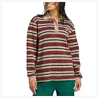 Adidas Originals Striped Polo Long Sleeve Dark Shadow Red