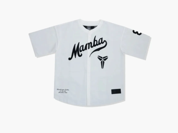 Nike Kobe Bryant Baseball Jersey Shirt White  Nike Kobe Bryant Baseball Jersey Shirt White