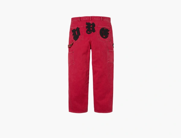Supreme Old English Canvas Double Knee Painter Pant Red  Supreme Old English Canvas Double Knee Painter Pant Red