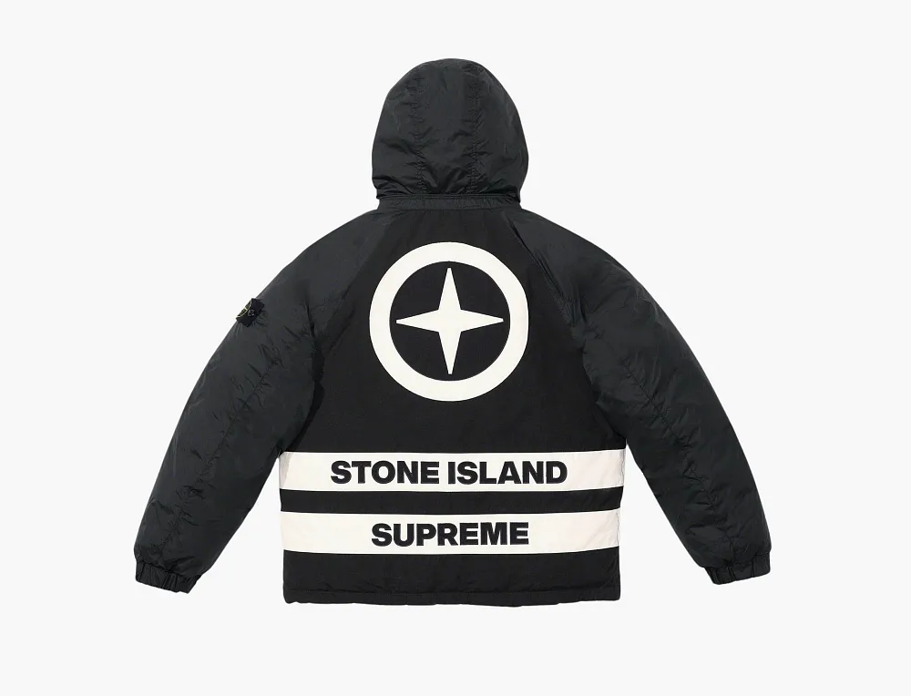 Supreme x Stone Island Reversible Down Puffer Jacket Black