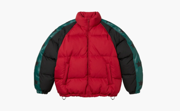 Supreme Star Sleeve Down Puffer Jacket Red 