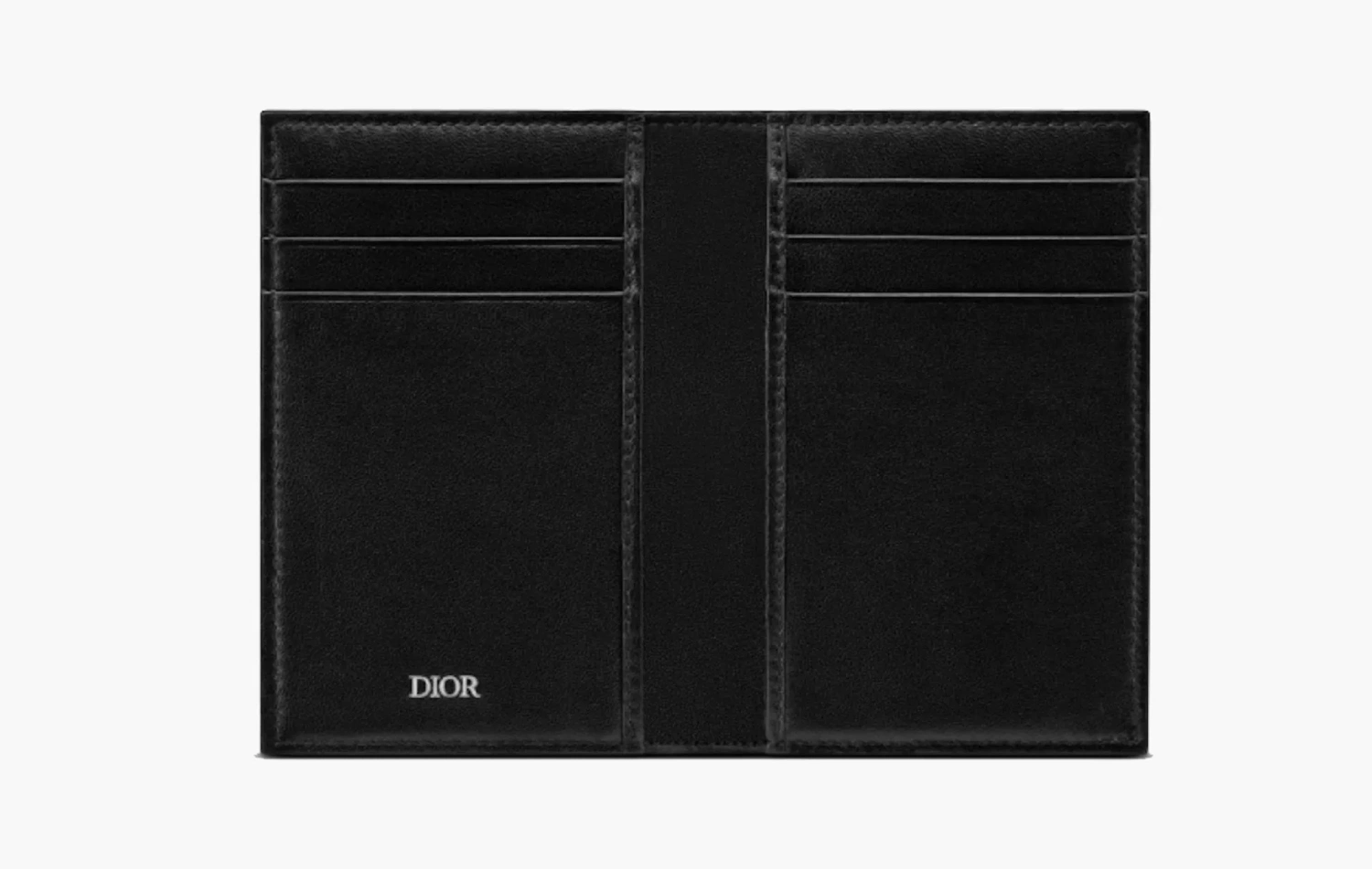 Dior Oblique Jacquard Card Holder Bi-Fold Beige/Black 