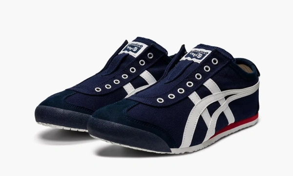 Asics Onitsuka Tiger Mexico 66 Slip-On Navy Red 