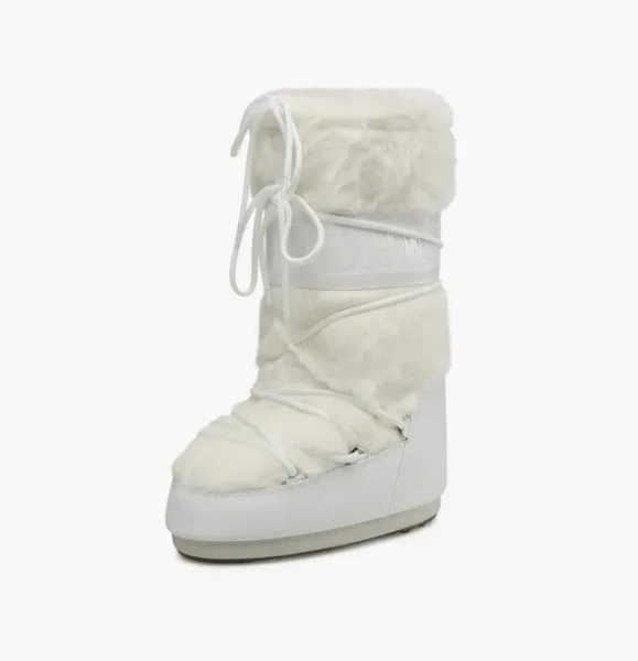 Moon Boot Classic Faux Fur Boots White 