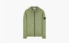 Stone Island  Zip Hoodie Green