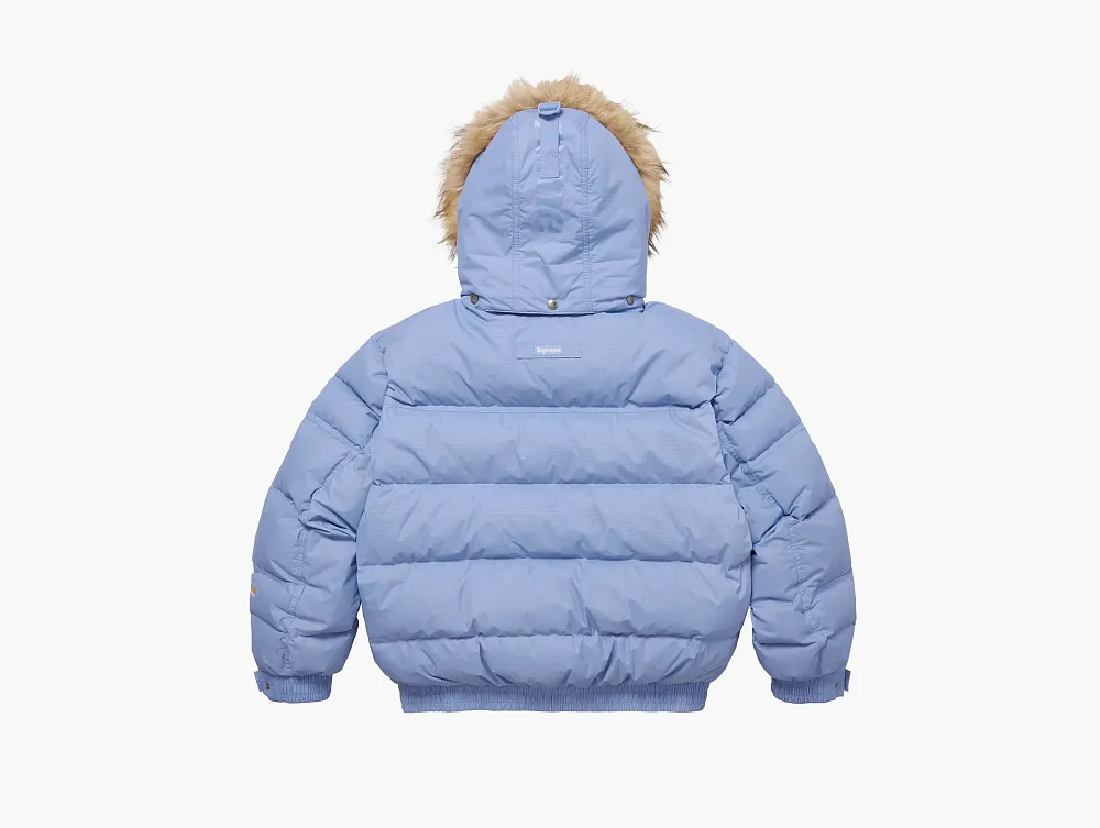 Supreme Facemask 700-Fill Down Puffer Jacket Light Blue